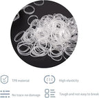 Zulfaye Clear Hair Elastics - Women Hair Accessories - 250pcs