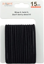 Zulfaye Hair Bands, Hair Accessories for girls, Hair Bobbles for Thick Hair, 4mm Snag Free Elastic Hairbands no Damage Hair Ties