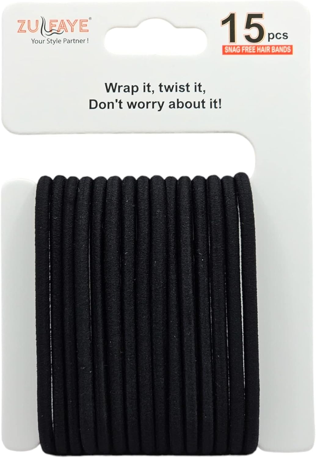 Zulfaye Navy Hair Bands for Women, Hair Bobbles for Thick Hair, 4mm Snag Free Hair Band, School friendly Hairbands