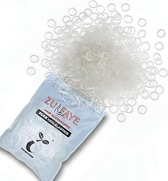 Zulfaye Clear Hair Elastics - Women Hair Accessories - 250pcs