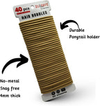 Blonde Hair Bands for Women, Hair Bobbles for Thick Hair, 4mm Snag Free Strong Hair Ties, No Damage Hair Band for Girls, Hairbands Women