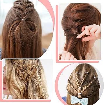 Zulfaye Clear Hair Elastics - Women Hair Accessories - 250pcs