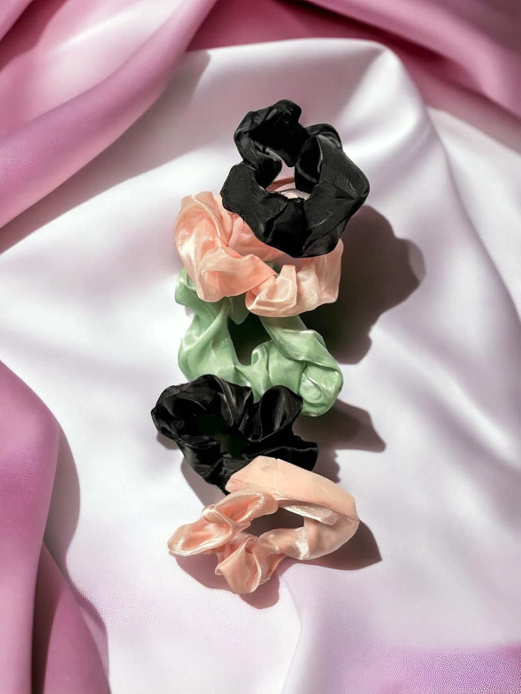 Made from Silk Scrunchies, Hair Accessories for Women, Scrunchies in Organza Material that doesn't damage hair