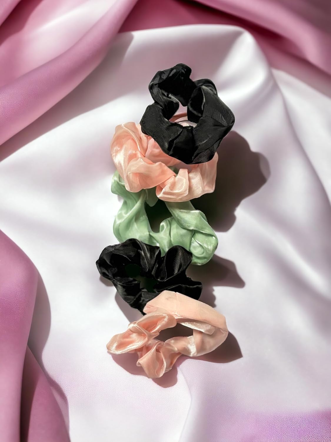 Made from Silk Scrunchies, Hair Accessories for Women, Scrunchies in Organza Material that doesn't damage hair