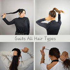 Zulfaye Hair Bobbles for Thick Hair, Elastic Hair Bands for Women, 4mm Snag Free Strong Hair Ties No Damage for Girls, Hairbands Women, Ponytail Holders (Pack of 40 - Black)