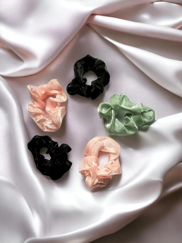 Made from Silk Scrunchies, Hair Accessories for Women, Scrunchies in Organza Material that doesn't damage hair