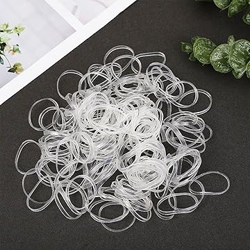 Zulfaye Clear Hair Elastics - Women Hair Accessories - 250pcs